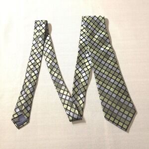 Vintage Jospeh Abboud Men's‎ Classic Tie Green/Blue 100% Silk